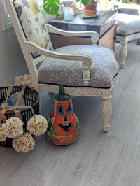 Halloween Pumpkin Decor, Talavera Pottery, Jack-o-Lantern Home Decoration, Handmade Mexican Art for Outdoor Patio Decor or Trick or Treat