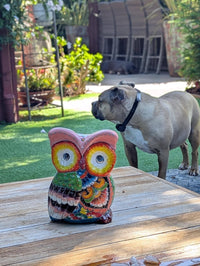 Ceramic Owl Planter | Talavera Pottery is Indoor Flower Pot or Outdoor Garden Decor - a Mexican Planter & Plant Pot for Home Decor, Owl Gift