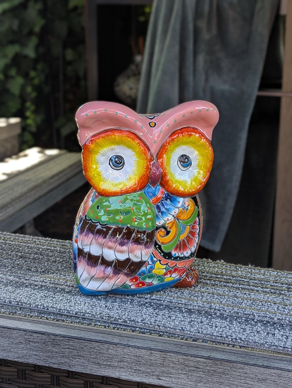 Ceramic Owl Planter | Talavera Pottery is Indoor Flower Pot or Outdoor Garden Decor - a Mexican Planter & Plant Pot for Home Decor, Owl Gift