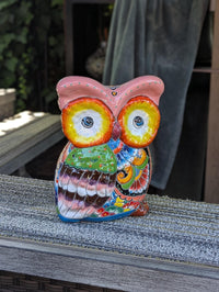 Ceramic Owl Planter | Talavera Pottery is Indoor Flower Pot or Outdoor Garden Decor - a Mexican Planter & Plant Pot for Home Decor, Owl Gift