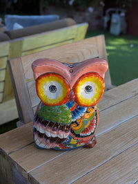 Ceramic Owl Planter | Talavera Pottery is Indoor Flower Pot or Outdoor Garden Decor - a Mexican Planter & Plant Pot for Home Decor, Owl Gift