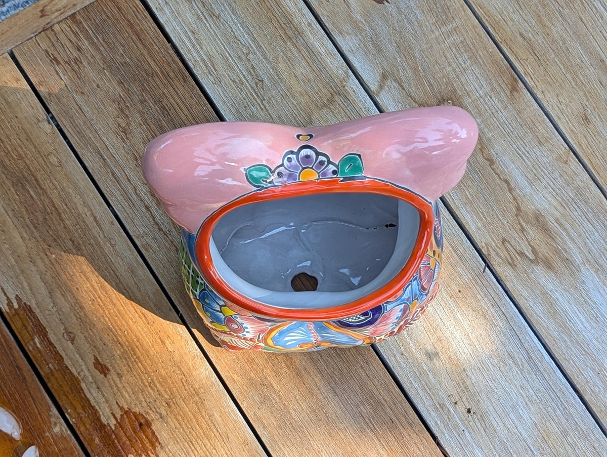 Ceramic Owl Planter | Talavera Pottery is Indoor Flower Pot or Outdoor Garden Decor - a Mexican Planter & Plant Pot for Home Decor, Owl Gift
