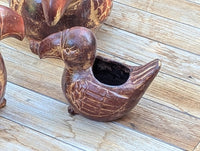 Toucan Planters | Handmade Mexican Pottery is Heavy Clay Garden Decor
