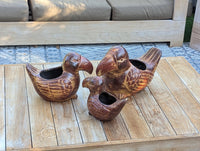 Toucan Planters | Handmade Mexican Pottery is Heavy Clay Garden Decor