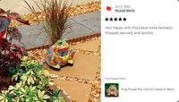 Handmade Talavera Frog Planter | Colorful Mexican Pottery Ceramic Flower Pot | Garden Gift