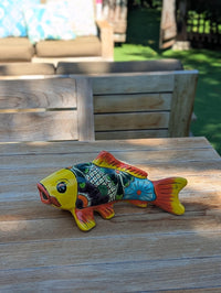 Ceramic Fish Talavera Pottery Handmade in Mexico, Fish Home Decor & Garden or Porch Decor, Yard Art and Unique Gift for Fish Lovers
