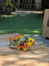 Ceramic Fish Talavera Pottery Handmade in Mexico, Fish Home Decor & Garden or Porch Decor, Yard Art and Unique Gift for Fish Lovers