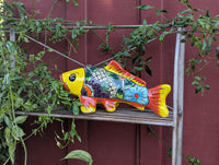 Ceramic Fish Talavera Pottery Handmade in Mexico, Fish Home Decor & Garden or Porch Decor, Yard Art and Unique Gift for Fish Lovers