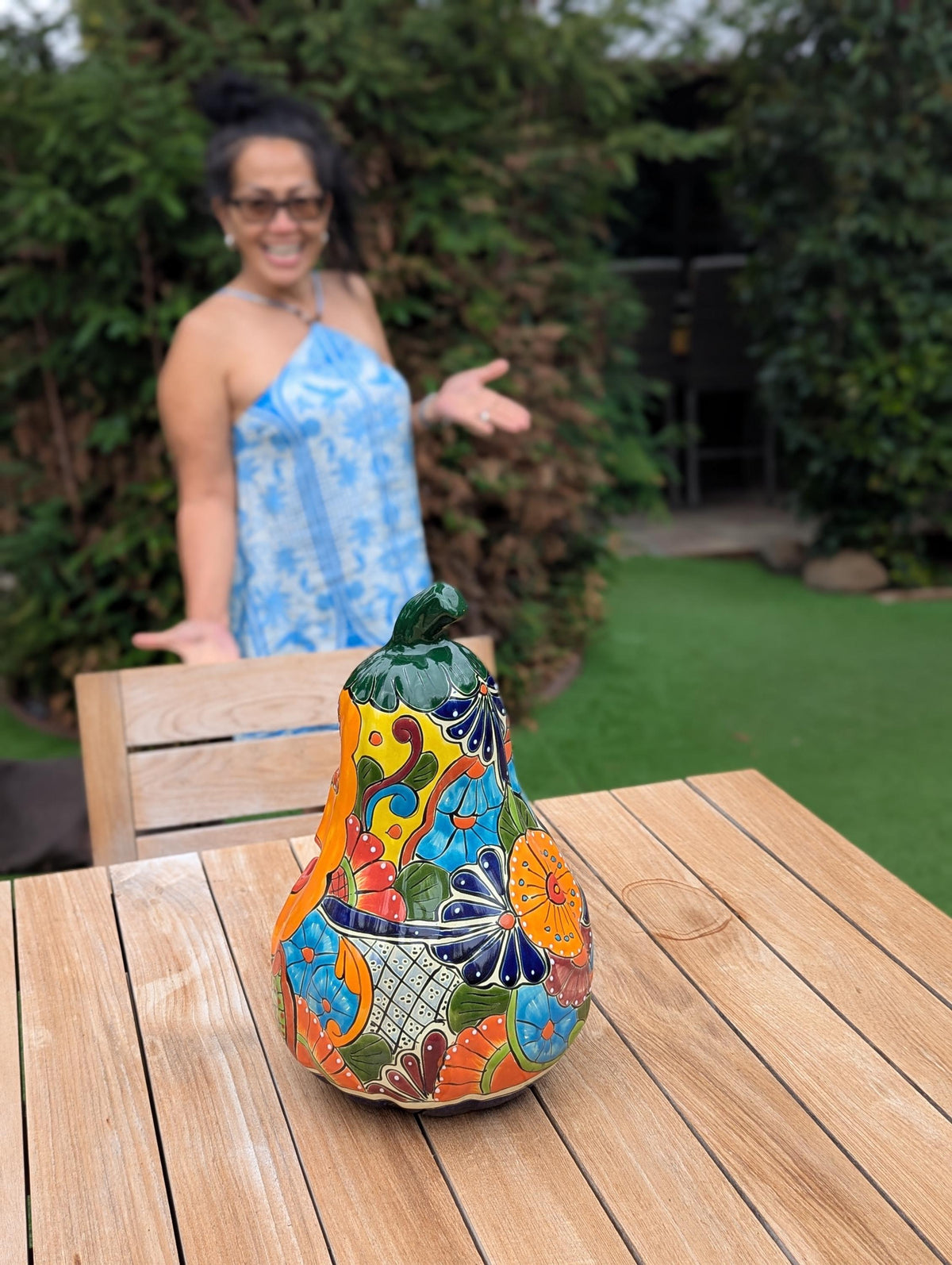 Halloween Pumpkin | Talavera Pottery is Jack-o-Lantern Home Decor and Mexican Art for Trick or Treat, Outdoor Patio Decor