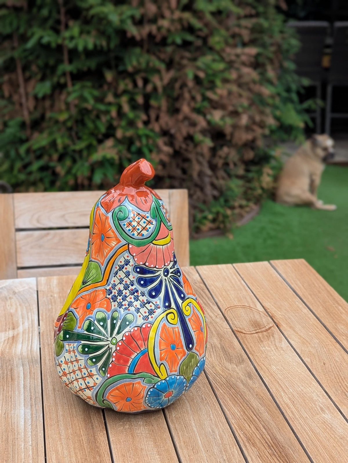 Halloween Pumpkin | Talavera Pottery is Jack-o-Lantern Home Decor and Mexican Art for Trick or Treat, Outdoor Patio Decor