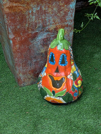 Halloween Pumpkin | Talavera Pottery is Jack-o-Lantern Home Decor and Mexican Art for Trick or Treat, Outdoor Patio Decor