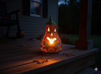 Talavera Halloween Pumpkin is a Handmade Mexican Ceramic Jack-o-Lantern