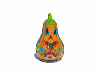 Talavera Halloween Pumpkin is a Handmade Mexican Ceramic Jack-o-Lantern