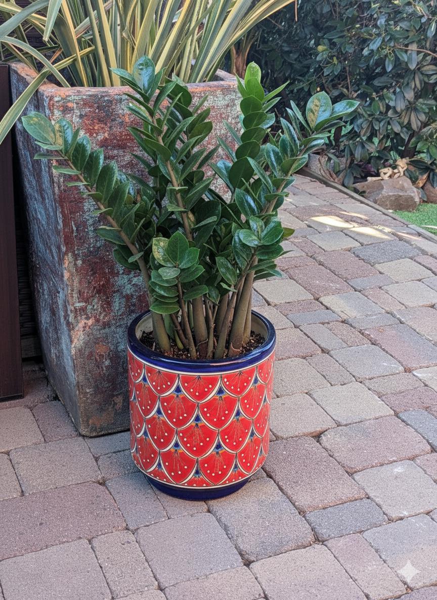 Talavera Planter | Watermelon Slices is 14" Handmade Ceramic Mexican Pottery | Ships 6-22