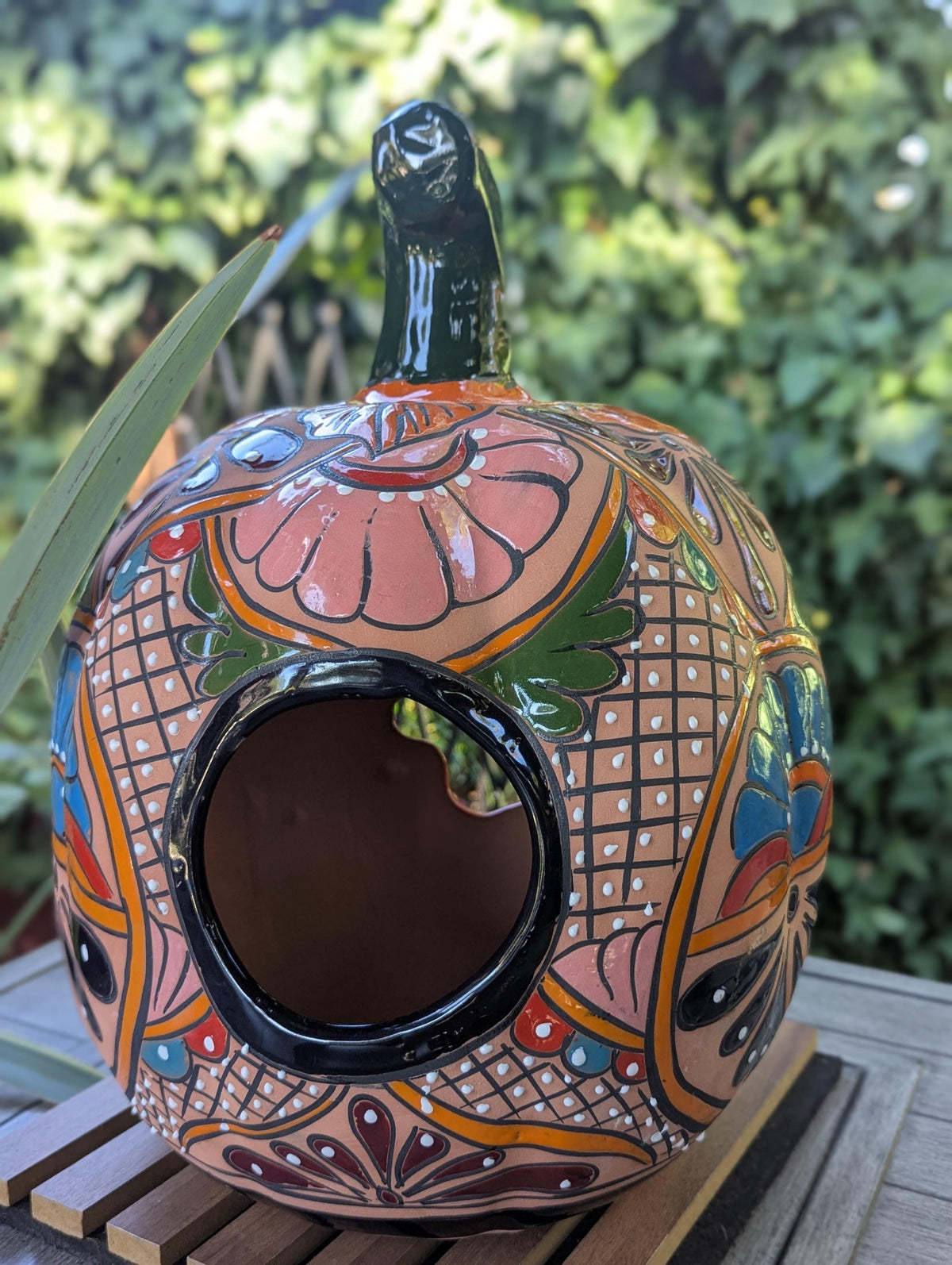 Talavera Pumpkin: Handmade Mexican Halloween Decor for Trick-or-Treat