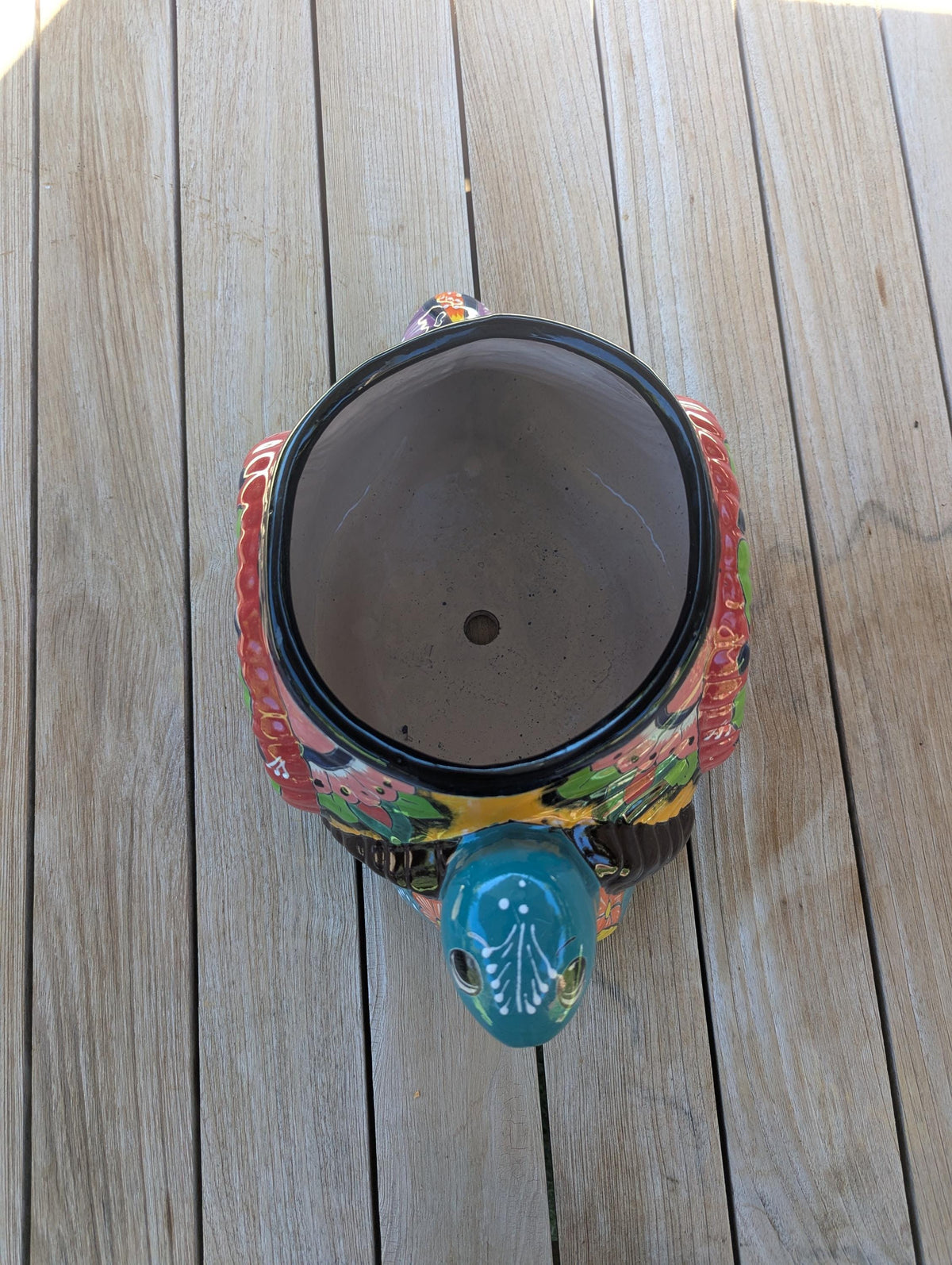 Talavera Snail Planter | Hand-painted Mexican Pottery Garden Decor