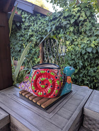 Talavera Snail Planter | Hand-painted Mexican Pottery Garden Decor