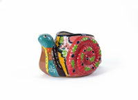 Talavera Snail Planter | Hand-painted Mexican Pottery Garden Decor
