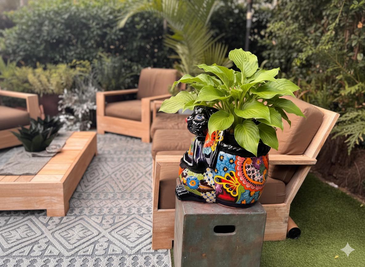 Talavera Rabbit Planter: Handmade Mexican Garden Decor