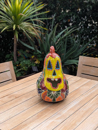 Halloween Pumpkin | Talavera Pottery is Jack-o-Lantern Home Decor and Mexican Art for Trick or Treat, Outdoor Patio Decor