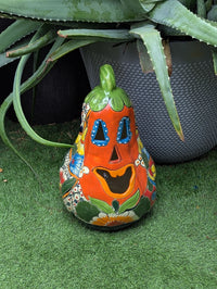 Halloween Pumpkin | Talavera Pottery is Jack-o-Lantern Home Decor and Mexican Art for Trick or Treat, Outdoor Patio Decor