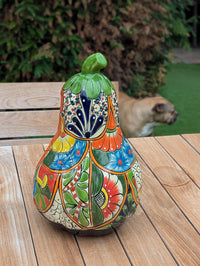 Halloween Pumpkin | Talavera Pottery is Jack-o-Lantern Home Decor and Mexican Art for Trick or Treat, Outdoor Patio Decor