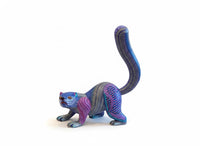 Coati Alebrije is Genuine Mexican Folk Art | Vibrant Handcraftsmanship on this Oaxacan Wood Carving is Superb, Collectible Home Decor