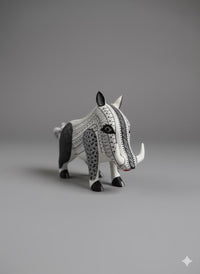 Warthog Alebrije is Genuine Mexican Folk Art | Vibrant Handcraftsmanship on this Oaxacan Wood Carving is Superb, Collectible Home Decor