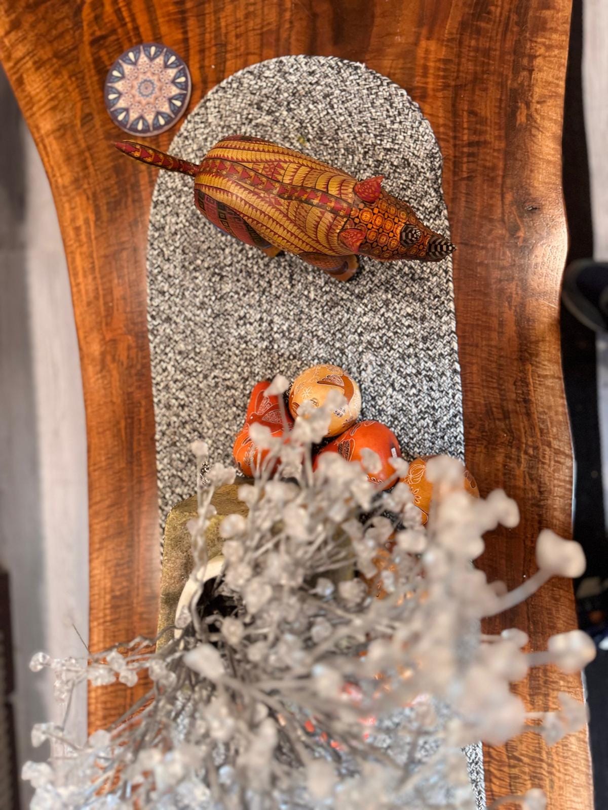 Rhino Alebrije is Genuine Mexican Folk Art | Vibrant Handcraftsmanship on this Oaxacan Wood Carving is Superb, Collectible Home Decor