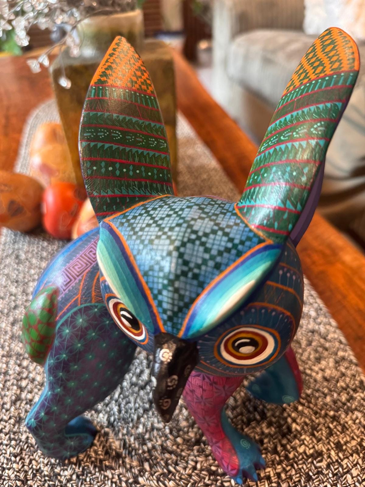 Fusion Owl Alebrije Figurine, Handmade Home Decor, Folk Art from Oaxaca Mexico, Original Wood Sculpture, Unique Fusion Statue Gift