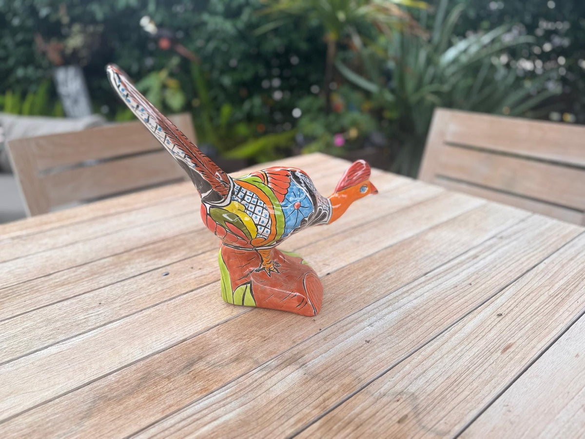 Talavera Roadrunner is Handmade Mexican Ceramic Garden Art