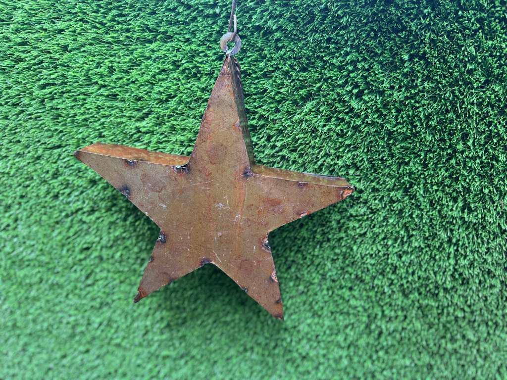 Rustic Star Metal Birdhouse Unique Patriotic Style, Outdoor or Indoor Decorative Birdhouse Decor Handmade in Mexico