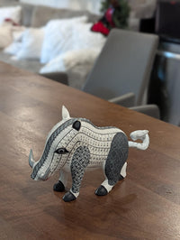 Warthog Alebrije is Genuine Mexican Folk Art | Vibrant Handcraftsmanship on this Oaxacan Wood Carving is Superb, Collectible Home Decor