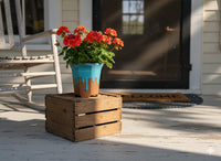Glazed Flower Pot | Hexagonal Ceramic Planter Handmade in Mexico for Outdoor Garden Decor, or Indoor Home Decor