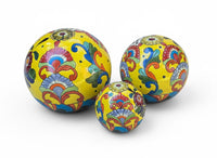 Talavera Garden Spheres: Handmade Mexican Yard Art Decor, Set of 3