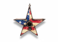 Rustic Star Metal Birdhouse Unique Patriotic Style, Outdoor or Indoor Decorative Birdhouse Decor Handmade in Mexico
