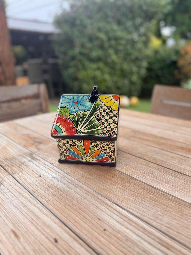 Ceramic Bird Feeder Talavera Pottery, Decorative Outdoor Hanging Feeder Station, Handmade Mexican Pottery Attract Wild Birds