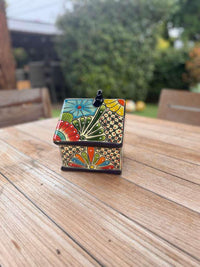 Ceramic Bird Feeder Talavera Pottery, Decorative Outdoor Hanging Feeder Station, Handmade Mexican Pottery Attract Wild Birds