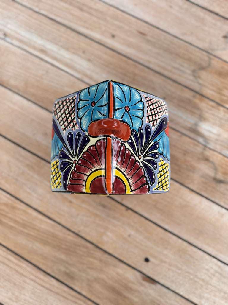 Ceramic Bird Feeder Talavera Pottery, Decorative Outdoor Hanging Feeder Station, Handmade Mexican Pottery Attract Wild Birds