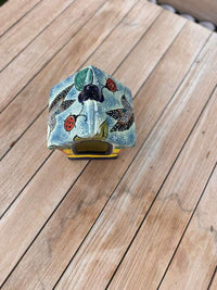 Ceramic Bird Feeder Talavera Pottery, Decorative Outdoor Hanging Feeder Station, Handmade Mexican Pottery Attract Wild Birds