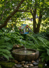 Ceramic Bird Feeder Talavera Pottery, Decorative Outdoor Hanging Feeder Station, Handmade Mexican Pottery Attract Wild Birds