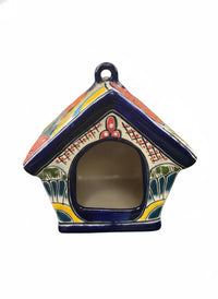 Ceramic Bird Feeder Talavera Pottery, Decorative Outdoor Hanging Feeder Station, Handmade Mexican Pottery Attract Wild Birds