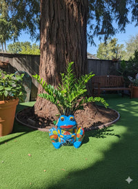 Handmade Talavera Frog Planter: Colorful Mexican Pottery Garden Decor