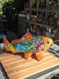 Talavera Pottery Fish: Handmade Mexican Ceramic Garden Decor