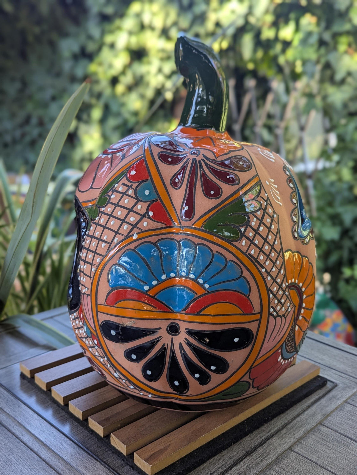 Talavera Pumpkin: Handmade Mexican Halloween Decor for Trick-or-Treat