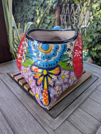 Talavera Snail Planter | Hand-painted Mexican Pottery Garden Decor