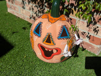 Talavera Pumpkin: Handmade Mexican Halloween Decor for Trick-or-Treat