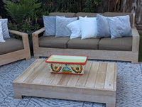 Window Box Planter is Handmade Talavera Mexican Pottery with a Butterflies Motif