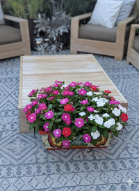 Window Box Planter is Handmade Talavera Mexican Pottery with a Butterflies Motif