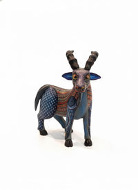 Kudu Alebrije is Genuine Mexican Folk Art | Vibrant Handcraftsmanship on this Oaxacan Wood Carving is Superb, Collectible Home Decor